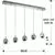 Pendul LED Schuller Rocio, 25W, crom, dimabil, telecomanda