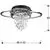 Plafoniera cristal LED Schuller Bruma, 103W, alb-crom, dimabil