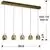 Pendul LED Schuller Rocio, 25W, auriu, dimabil, telecomanda