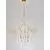 Candelabru cristal LED Nova Luce Goro, 18W, auriu, transparent