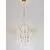 Candelabru cristal LED Nova Luce Goro, 18W, 3000K, auriu, transparent