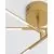 Pendul LED Nova Luce Raccio, 30W, alama, auriu, dimabil