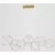 Pendul LED Nova Luce Nebula, 33,6W, auriu