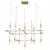 Pendul LED Nova Luce Atomo, 72W, auriu, dimabil