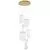 Pendul LED Nova Luce Siderno, 39W, auriu