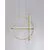 Pendul LED Nova Luce Arte, 53W, 3000K, L52 cm, Hmax 1200 cm, auriu, dimabil Triac