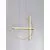 Pendul LED Nova Luce Arte, 53W, 3000K, L52 cm, Hmax 1200 cm, auriu, dimabil Triac