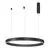 Pendul LED Nova Luce Motif, 50W, 3000K, D80 cm, negru, dimabil Triac