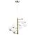 Pendul Nova Luce Agrigento, 6xG9, alama antica, alb