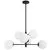Lustra Nova Luce Impero, 6xE14, alb, negru