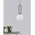 Pendul Nova Luce Grus, 1xE27 max. 12W, D20 cm, Hmax 120 cm, alb opal, negru