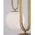 Pendul Nova Luce Grus, 1xE27, alb, auriu alama