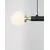Pendul LED Nova Luce Cayo, 5W, alb opal, negru