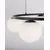 Pendul LED Nova Luce Joline, 40W, alb opal, negru