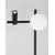 Lampadar LED Nova Luce Joline, 9W, alb opal, negru
