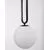 Pendul Nova Luce Grus, 1xE27 max. 12W, D20 cm, Hmax 120 cm, alb opal, negru