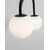 Pendul LED Nova Luce Joline, 16W, 3000K, alb opal, negru