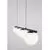 Pendul LED Nova Luce Joline, 32W, alb opal, negru