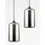 Pendul Nova Luce Savaz, 1xE27, crom, negru
