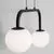 Pendul LED Nova Luce Joline, 16W, 3000K, alb opal, negru