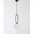 Pendul Nova Luce Grus, 1xE27 max. 12W, D20 cm, Hmax 120 cm, alb opal, negru