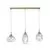Pendul Nova Luce Mond, 3xE14, auriu satinat, transparent