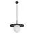 Pendul Nova Luce Obbit, 1xE27, alb opal, negru