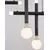 Pendul LED Nova Luce Cayo, 5W, alb opal, negru