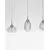 Pendul Nova Luce Mond, 3xE14, auriu satinat, transparent