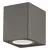 Aplica Nova Luce Nero, 1xGU10, patrat, gri inchis, IP54