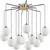Pendul Ideal Lux Rhapsody, 12xG9, D65 cm, H56 cm, alama, alb, negru