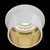 Spot fix incastrat Maytoni Reif, 1xGU10, alb, auriu, rotund, IP20