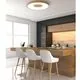 Plafoniera LED Mantra Coin, 80W, 2700K-5000K, lemn natur, dimabil, telecomanda
