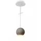 Pendul Mantra Galaxia, 1xE27 max. 20W, Hmax 3210 mm, D120 mm, alb, gri