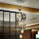 Pendul Schuller Ovila, 9xE27, crom, gri, coniac, dimabil, telecomanda