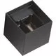 Aplica LED AZzardo Gambino 1, 2x3W, 3000K, unghi ajustabil, negru, IP54