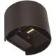 Aplica LED AZzardo Leticia 2, 2x3W, 3000K, unghi ajustabil, negru, IP54