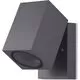 Aplica tip spot AZzardo Peder, 1xGU10, gri inchis, IP54