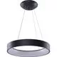 Pendul LED AZzardo Solvent, 42W, rotund, negru, dimabil, telecomanda