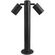 Stalp mic AZzardo Rolf, 2xGU10, spoturi orientabile, negru, IP44