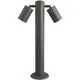 Stalp mic AZzardo Rolf, 2xGU10, spoturi orientabile, gri inchis, IP44