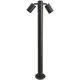 Stalp mediu AZzardo Rolf, 2xGU10, spoturi orientabile, negru, IP44