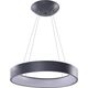 Pendul LED AZzardo Solvent, 120W, rotund, gri, dimabil