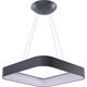 Pendul LED AZzardo Solvent, 32W, patrat, gri, dimabil
