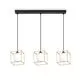 Pendul Ideal Lux Lingotto, 3xG9, alb-auriu-negru