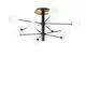 Plafoniera Ideal Lux Cosmopolitan, 10xG9, alama satinata-alb-negru mat