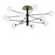Plafoniera Ideal Lux Cosmopolitan, 12xG9, alama satinata-alb-negru mat