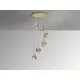 Pendul LED Schuller Aquaria, 24W, auriu mat, transparent