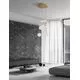 Pendul LED Nova Luce Hook, 52W, alb-auriu satinat