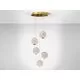 Pendul LED Schuller Austral, 26W, rotund, auriu, transparent